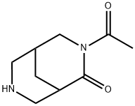 3,7-Diazabicyclo[3.3.1]nonan-2-one,  3-acetyl- 结构式