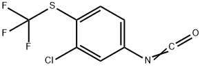 2-Chloro-4-isocyanatophenyl trifluoromethyl sulphide, 2-Chloro-4-isocyanato-1-[(trifluoromethyl)thio]benzene 结构式