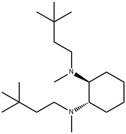 (1S,2S)-N,N'-二甲基-N,N'-双(3,3-二甲丁基)环己烷-1,2-二胺 结构式