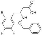 (R)-3-(苄氧基氨基)-4-(2,4,5-三氟苯基)丁酸 结构式