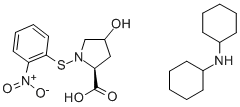 N-O-NITROPHENYLSULFENYL-L-HYDROXYPROLINE DI(CYCLOHEXYL)AMMONIUM SALT 结构式