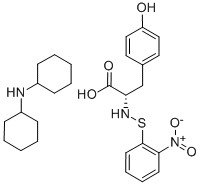N-O-NITROPHENYLSULFENYL-L-TYROSINE DI(CYCLOHEXYL)AMMONIUM SALT 结构式