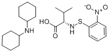 N-2-硝基苯亚磺酰基-L-缬氨酸双环己铵盐 结构式