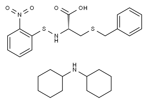 N-(2-硝基苯亚磺酰基)-S-苯甲基-L-半胱氨酸双环己基铵盐 结构式