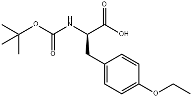 N-叔丁氧羰基-O-乙基-D-酪氨酸 结构式