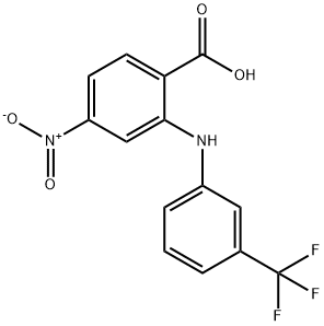 Benzoic  acid,  4-nitro-2-[[3-(trifluoromethyl)phenyl]amino]- 结构式