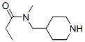 Propanamide,  N-methyl-N-(4-piperidinylmethyl)- 结构式