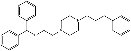 (DIPHENYLMETHOXY)GBR - 12935,1 - (2 - 乙基)-4 - (3 - 苯丙基)哌嗪 结构式
