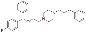 1-[2-[(4-Fluorophenyl)phenylmethoxy]ethyl]-4-(3-phenylpropyl)piperazine 结构式