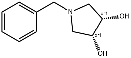 REL-(3R,4S)-1-苄基吡咯烷-3,4-二醇 结构式