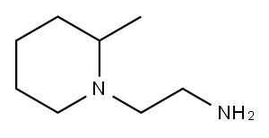 2-(2-甲基-1-哌啶基)乙胺 结构式