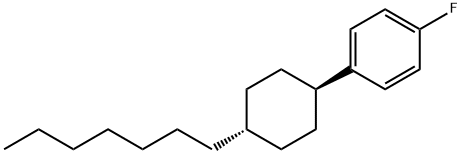 反-1-氟-4-(4-N-庚基环己基)苯 结构式