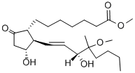 Prost-13-en-1-oic acid, 11,15-dihydroxy-16-methoxy-16-methyl-9-oxo-, methyl ester, (11alpha,13E,15R,16R)- 结构式