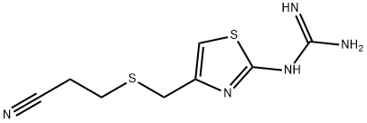 3-(2-胍基-噻唑-4-基甲硫)-丙腈 结构式
