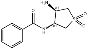 Benzamide, N-(4-aminotetrahydro-1,1-dioxido-3-thienyl)-, trans- (9CI) 结构式