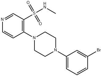 N-Methyl-4-[4-(3-bromophenyl)piperazin-1-yl]pyridine-3-sulfonamide 结构式