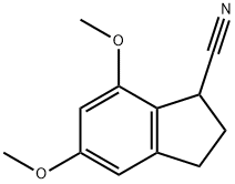 2,3-DIHYDRO-5,7-DIMETHOXY-1H-INDENE-1-CARBONITRILE 结构式