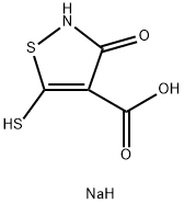 4-羧基-5-巯基-3-羟基-异噻唑三钠 结构式