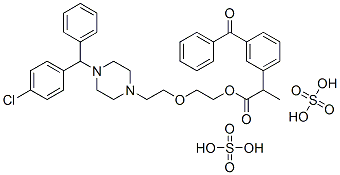 2-[2-[4-[(4-chlorophenyl)benzyl]piperazin-1-yl]ethoxy]ethyl 2-(3-benzoylphenyl)propionate, bis(sulphate)