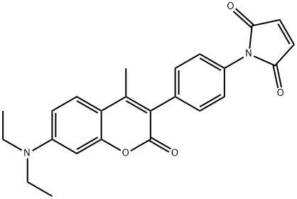 7-二乙氨基-3-(4-马来酸亚胺苯基)-4-甲基香豆素 结构式