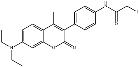 7-Diethylamino-3-[4-(iodoacetamido)phenyl]-4-methylcoumarin 结构式