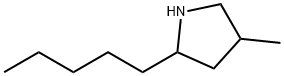 Pyrrolidine, 4-methyl-2-pentyl- (9CI) 结构式