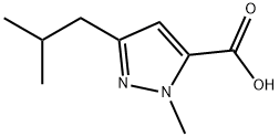 3-异丁基-1-甲基-1H-吡唑-5-羧酸 结构式