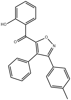 Methanone,  (2-hydroxyphenyl)[3-(4-methylphenyl)-4-phenyl-5-isoxazolyl]- 结构式