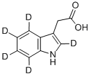 吲哚-2,4,5,6,7-D5-3-乙酸 结构式