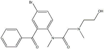 N-(2-benzoyl-4-bromo-phenyl)-2-(2-hydroxyethyl-methyl-amino)-N-methyl- acetamide 结构式