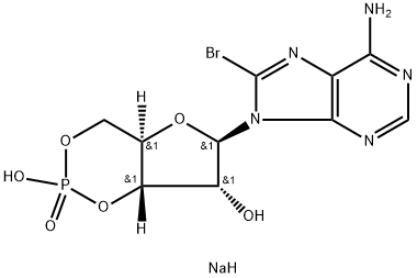 8-溴腺苷-3',5'-环单磷酸钠 结构式