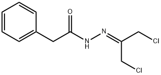 N'-[2-Chloro-1-(chloromethyl)ethylidene]-2-phenylacetohydrazide 结构式