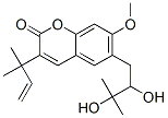6-(2,3-Dihydroxy-3-methylbutyl)-3-(1,1-dimethyl-2-propenyl)-7-methoxy-2H-1-benzopyran-2-one 结构式