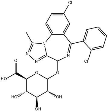 4-Hydroxy Triazolam b-D-Glucuronide 结构式