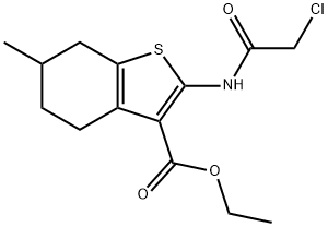 2-(2-氯乙烷酰基氨基)-6-甲基-4,5,6,7-四氢-1-苯并噻吩- 结构式