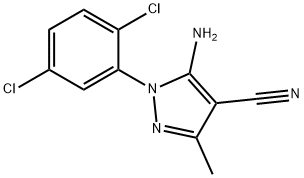 5-AMINO-4-CYANO-1-(2,5-DICHLOROPHENYL)-3-METHYLPYRAZOLE 结构式