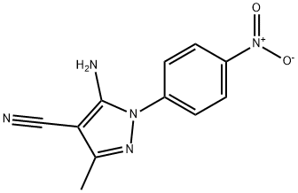 5-氨基-4-氰基-3-甲基-1-(4-硝基苯基)吡唑 结构式