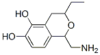 1H-2-Benzopyran-5,6-diol, 1-(aminomethyl)-3-ethyl-3,4-dihydro- (9CI) 结构式