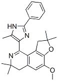 Furo[2,3-h]isoquinoline,  3,4,8,9-tetrahydro-6-methoxy-3,3,8,8-tetramethyl-1-(5-methyl-2-phenyl-1H-imidazol-4-yl)-  (9CI) 结构式