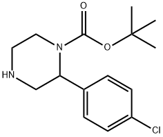 2-(4-氯苯基)哌嗪-1-羧酸叔丁酯 结构式