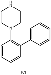 1-(2-联苯基)哌嗪二盐酸盐 结构式