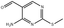 4-氨基-2-甲巯基嘧啶-5-甲醛 结构式