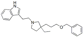 3-[2-[3-[3-(Benzyloxy)propyl]-3-ethyl-1-pyrrolidinyl]ethyl]-1H-indole 结构式