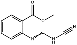 Benzoic acid, 2-[[(cyanoamino)methylene]amino]-, methyl ester (9CI) 结构式