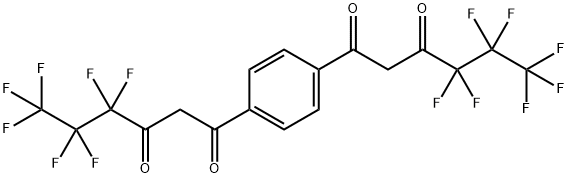 1,4-Bis(4,4,5,5,6,6,6-heptafluoro-1,3-dioxohexyl)benzene 结构式