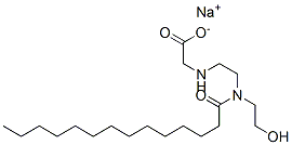 sodium N-[2-[(2-hydroxyethyl)(1-oxotetradecyl)amino]ethyl]glycinate 结构式