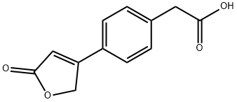 2-[4-(5-oxo-2H-furan-3-yl)phenyl]acetic acid 结构式