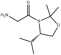 Oxazolidine, 3-(aminoacetyl)-2,2-dimethyl-4-(1-methylethyl)-, (S)- (9CI) 结构式