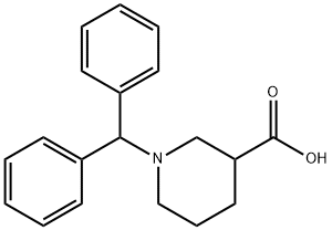 1-benzhydrylpiperidine-3-carboxylic acid 结构式