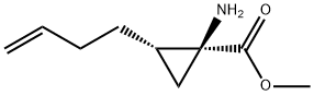 Cyclopropanecarboxylic acid, 1-amino-2-(3-butenyl)-, methyl ester, (1S,2S)- (9CI) 结构式